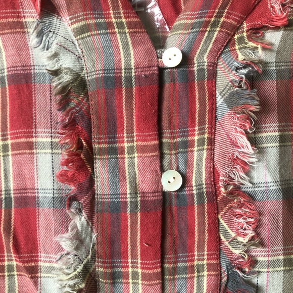 Anthropology Once Upon A Dream Red Plaid Shirt - Picture 4 of 6